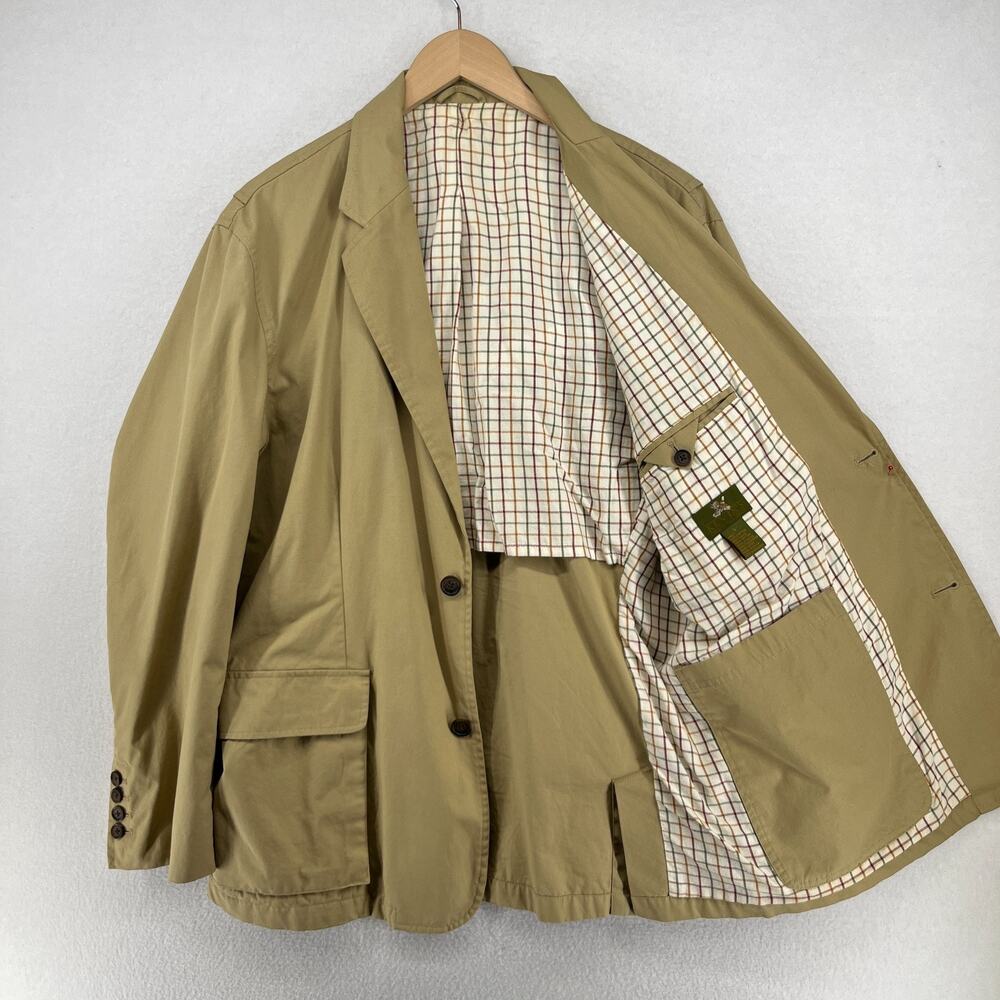 KEVINS Blazer Men L Tattersall Lined Sport Coat Unstructured Coolmax Cotton